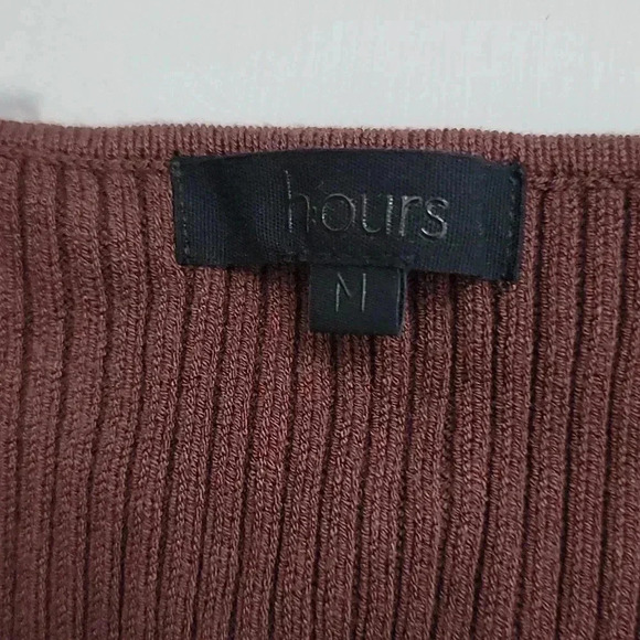 NWT h:ours Caeden Knit Dress with Chain in Chocolate - Picture 5 of 13